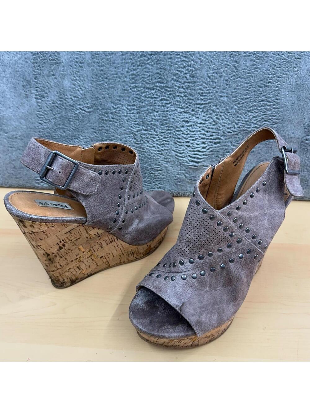 Not Rated Sinni Studded Cork Wedges